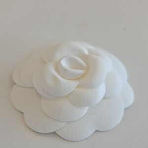 White Floral Brooch